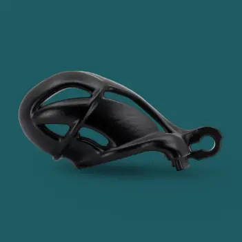 KINK3D Viper S Chastity Cage, enclosed design 3-3.5" | Dark-Ink