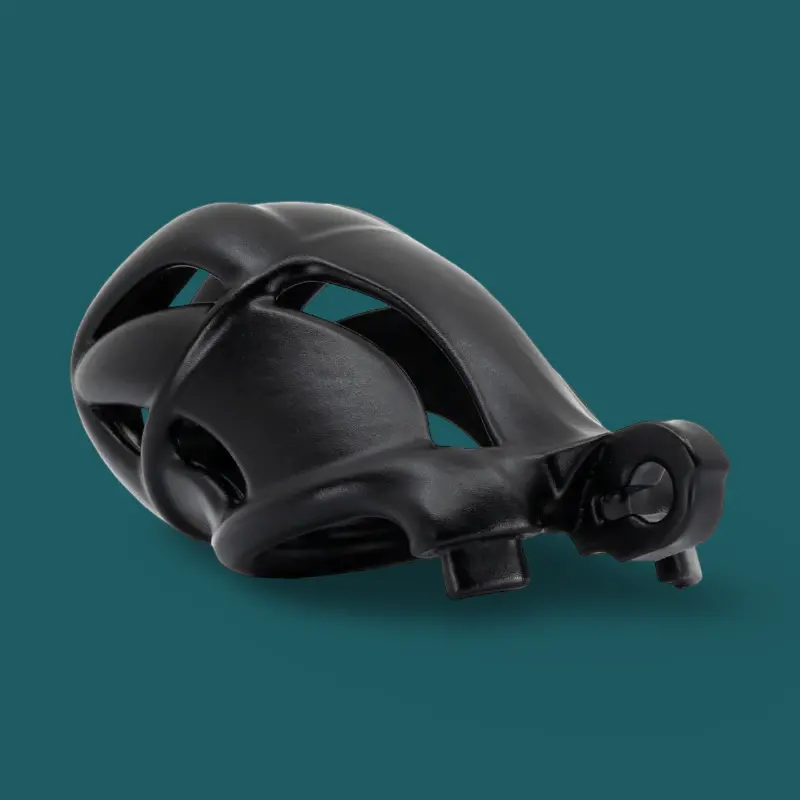 KINK3D Viper S Chastity Cage, enclosed design 3-3.5" | Dark-Ink