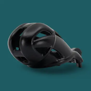 KINK3D Viper S Chastity Cage, enclosed design 3-3.5" | Dark-Ink