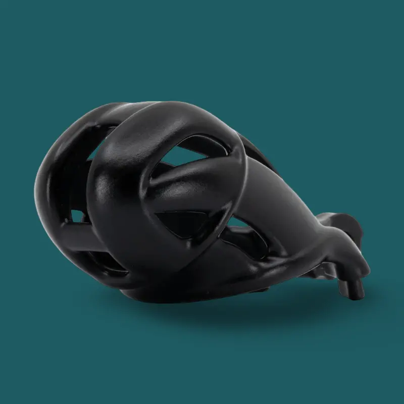 KINK3D Viper S Chastity Cage, enclosed design 3-3.5" | Dark-Ink