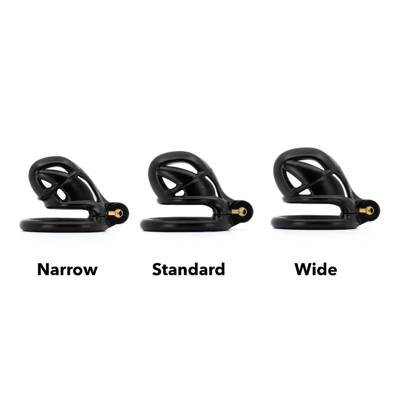 KINK3D Viper N+ Chastity Cage, three widths, 2.5-3" | Dark-Ink