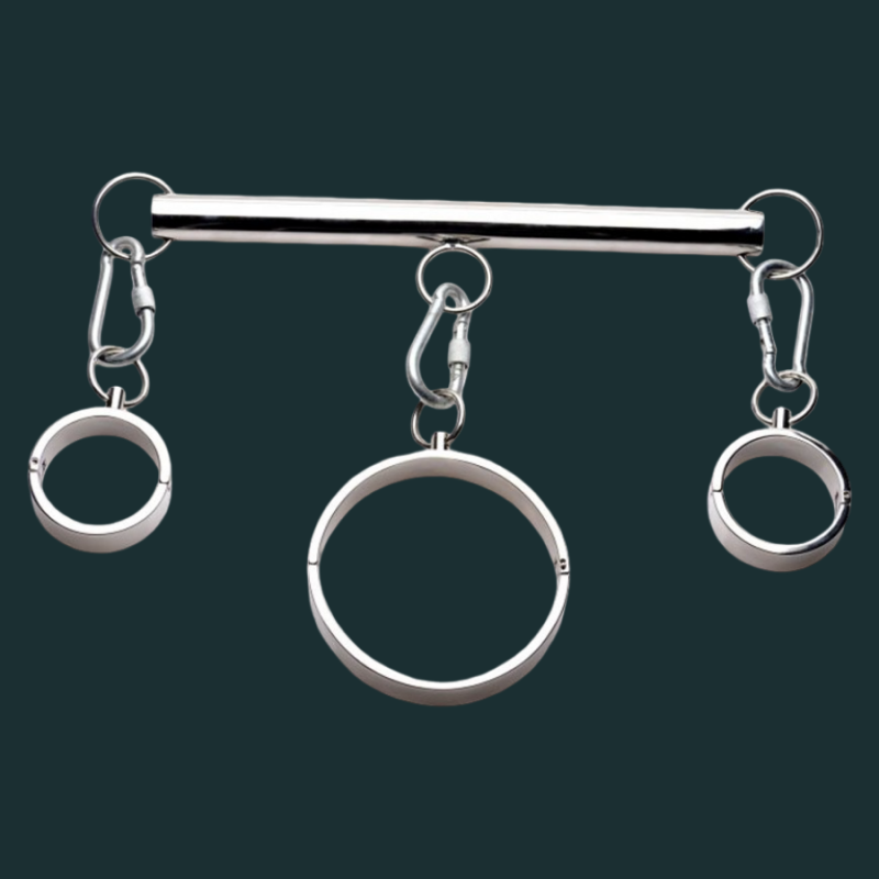 Yoke with Locking Collar & Cuffs – Stainless Steel Restraint Set
