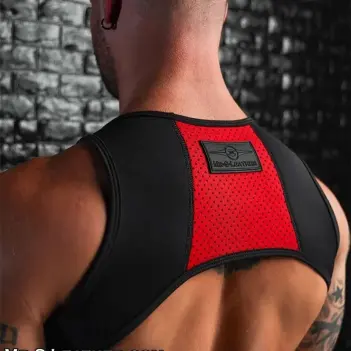 Neopren-Harness Archer Mr S Leather, Clips oder Cockring | Dark-Ink