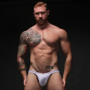 Jockstrap CB13 Tight End Swimmer Blanco, cintura 1 pulgada | Dark-Ink