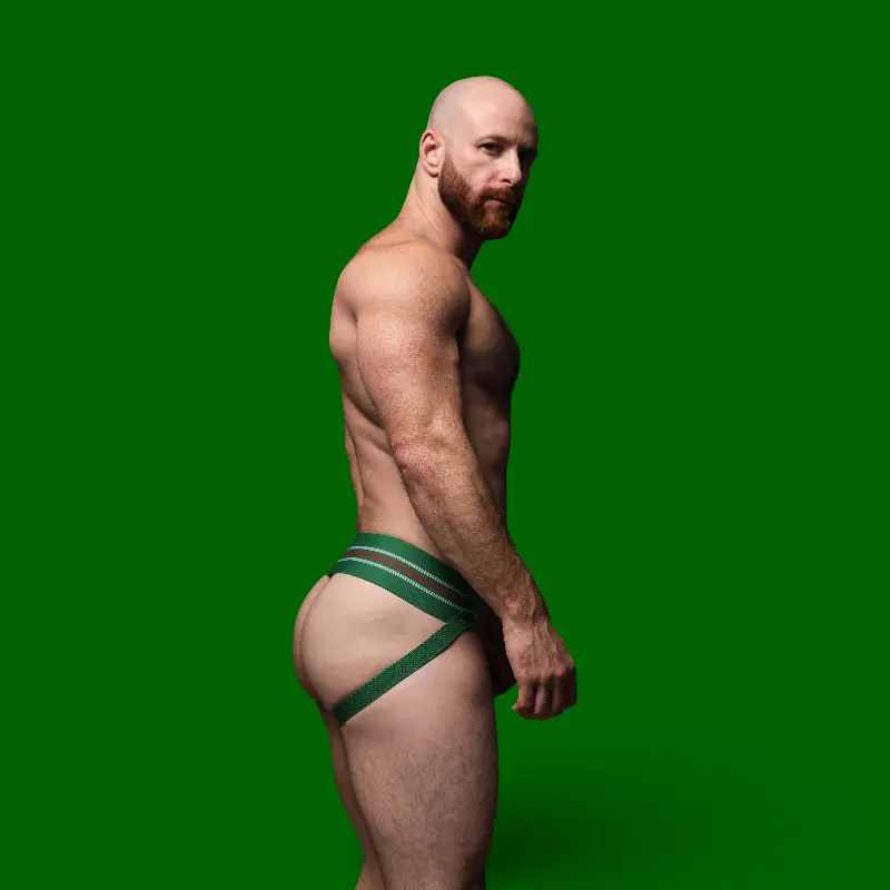 CB13 Tight End 3" Jockstrap Hunter Green, Mid-Rise-Bund | Dark-Ink