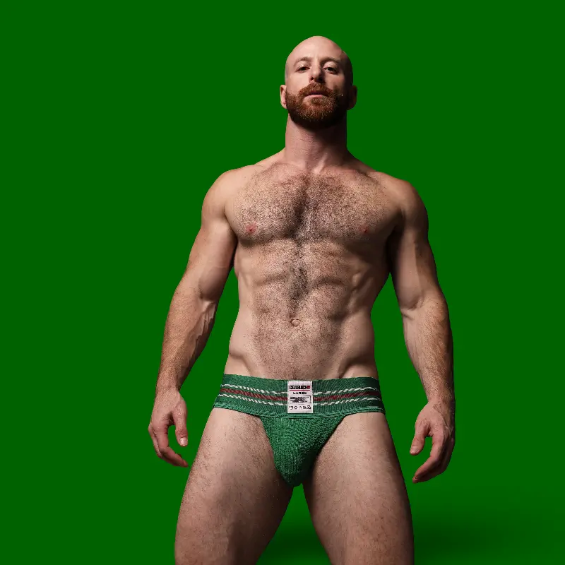 Jockstrap CB13 Tight End 3" Hunter Vert, mi-hauteur | Dark-Ink