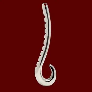 DARKLINE Devil's Tongue Edelstahl Dildo, integrierter Griff | Dark-Ink