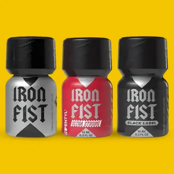 Amyl Poppers Iron Fist 10ml: aluminium mini bottle | Dark-Ink