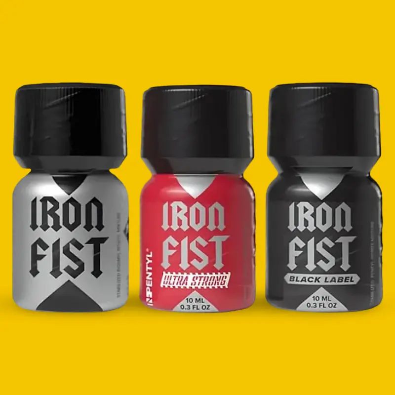 Poppers amyl Iron Fist 10ml : flacon aluminium format mini | Dark-Ink