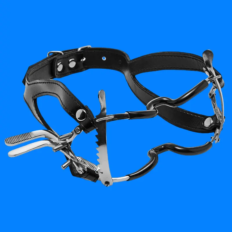 Bâillon Whitehead DARKLINE, double cliquet, acier et PVC | Dark-Ink