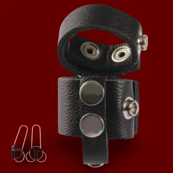 DARKLINE Cock Strap Hodenstretcher, Leder, D-Ring | Dark-Ink