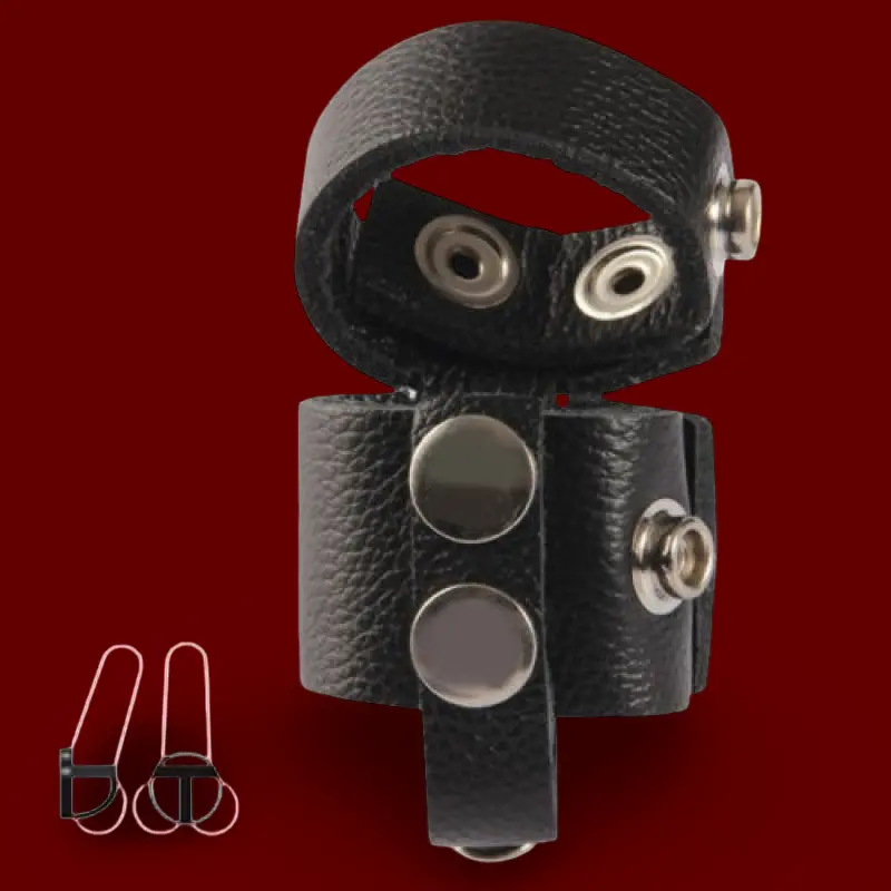 DARKLINE Cock Strap Hodenstretcher, Leder, D-Ring | Dark-Ink