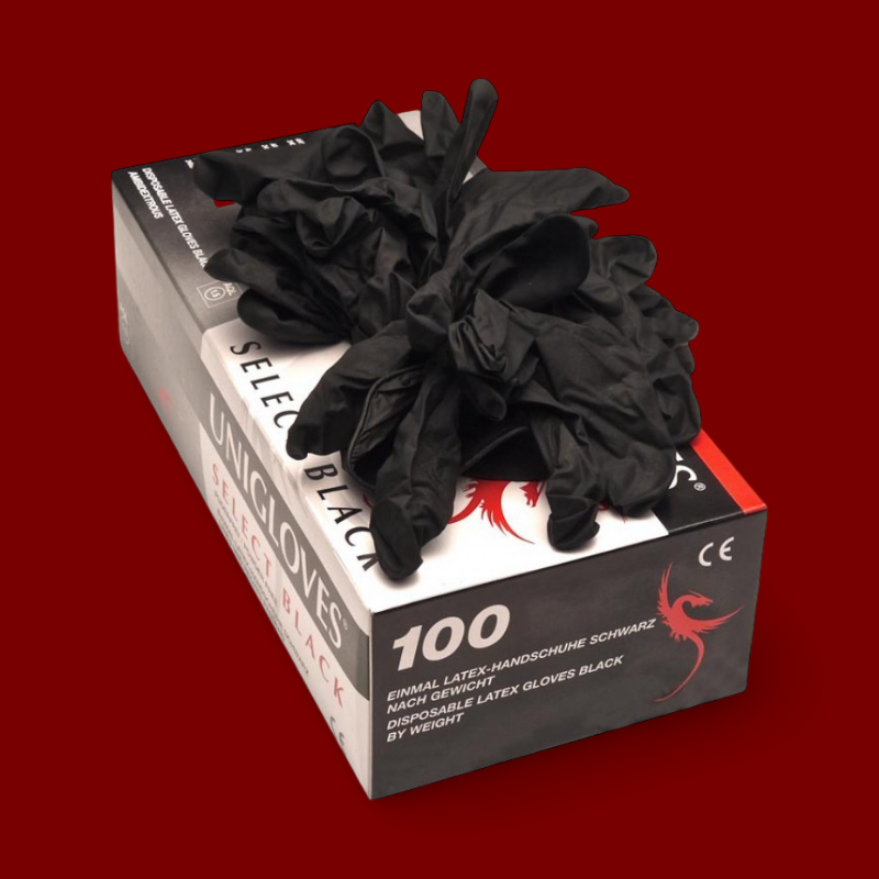 Caja de 100 guantes de fisting desechables, ambidiestros