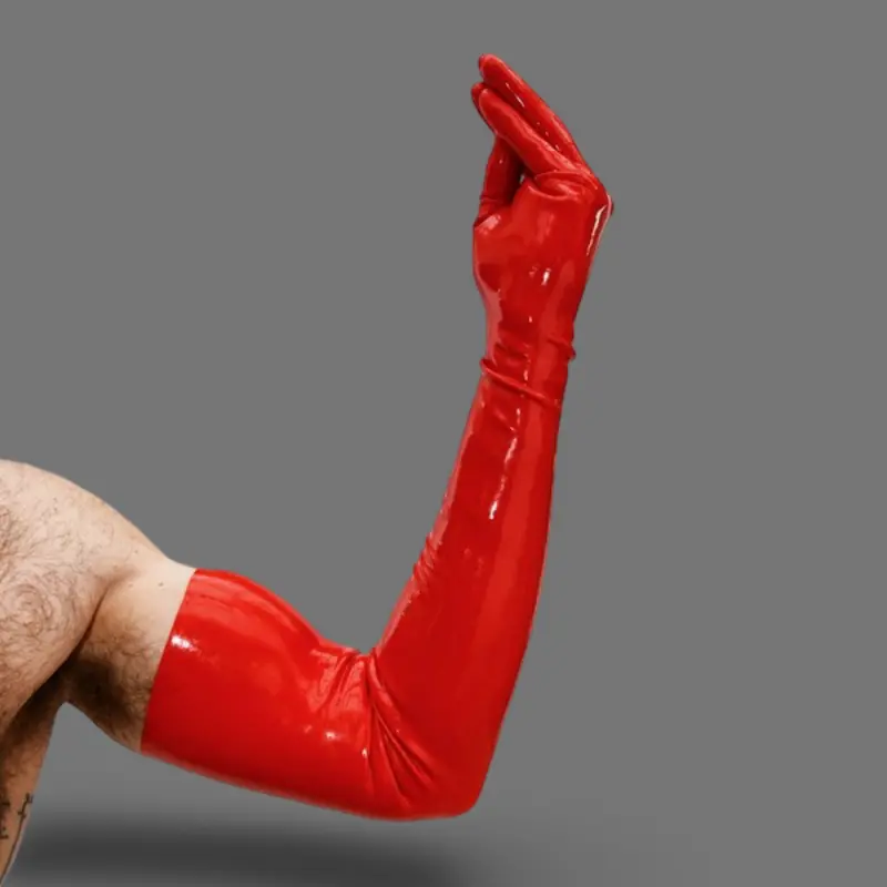 Gants latex épaule Mister B, sans coutures, 4 tailles | Dark-Ink