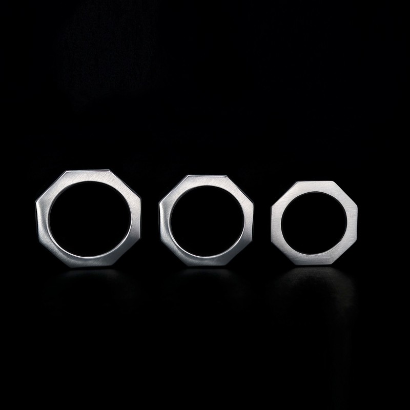 Zu nut steel cockring and glans ring