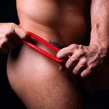 Cockring Oxballs Cock-B bulgering, silicone platine | Dark-Ink