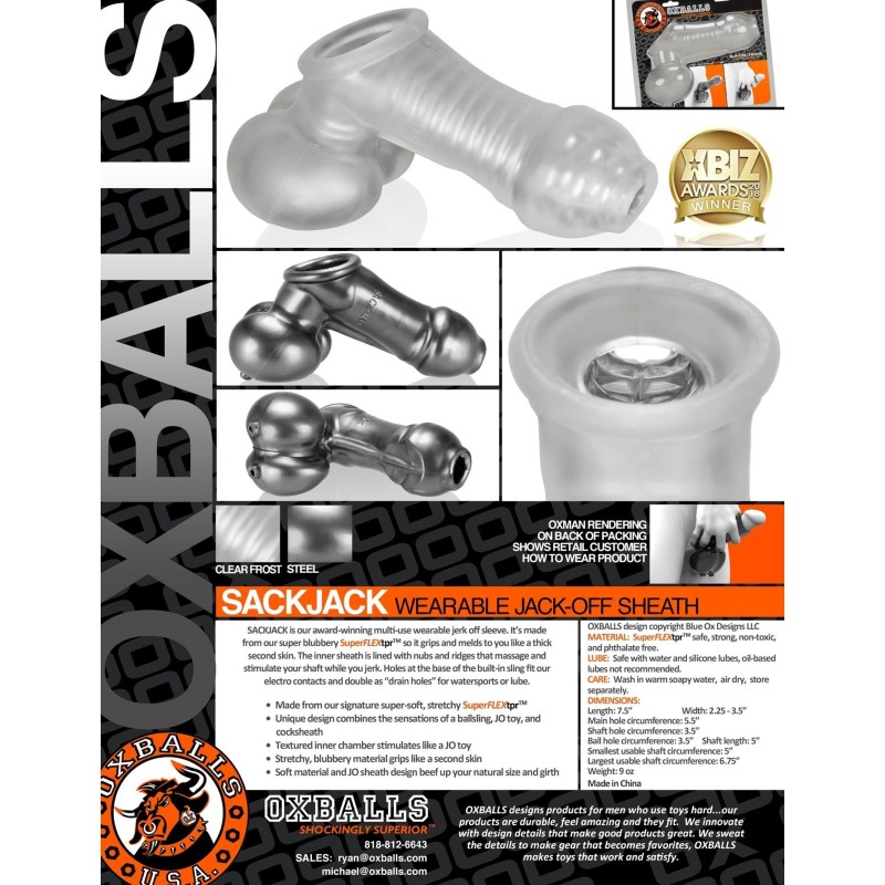 Sackjack dick + ballsack wearable jerk off stroker