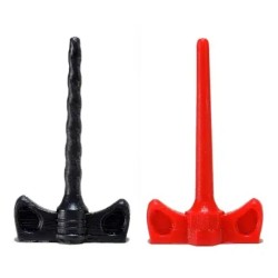 Cock screw piss plug set black / red