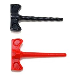 Cock screw piss plug set black / red
