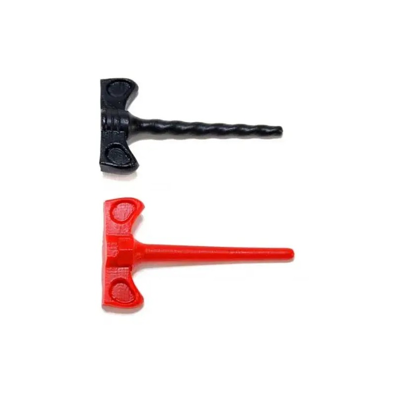 Cock screw piss plug set black / red