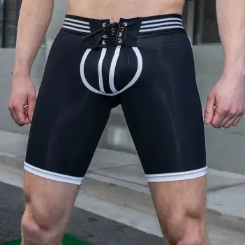 Jockstrap Football Short Mr S Leather, dos ouvert | Dark-Ink