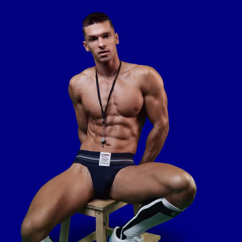 Jockstrap CB13 Tight End 3" Navy Blue, bicolor | Dark-Ink