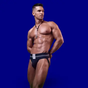 Jockstrap CB13 Tight End 3" Navy Blue, bicolore | Dark-Ink