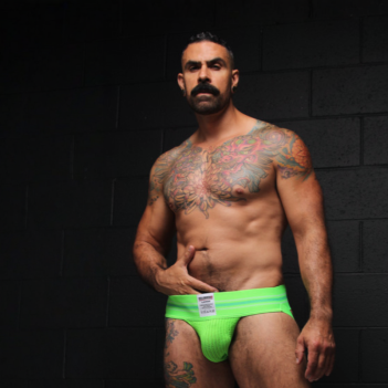 Tight end 3" jockstrap -Limettengrün