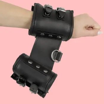 Esposas bondage cuero DARKLINE No Chance, 20-28 cm | Dark-Ink