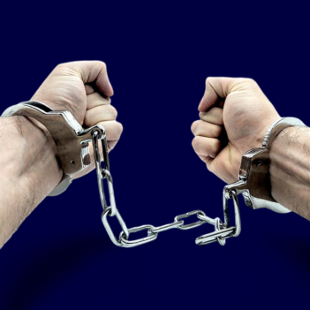 Handschellen mit Kette aus Edelstahl