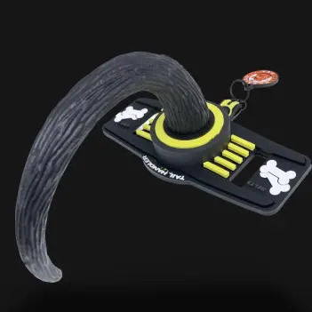 Oxballs Tail Handler Puppy Show Tail, belt-strap, silicone | Dark-Ink