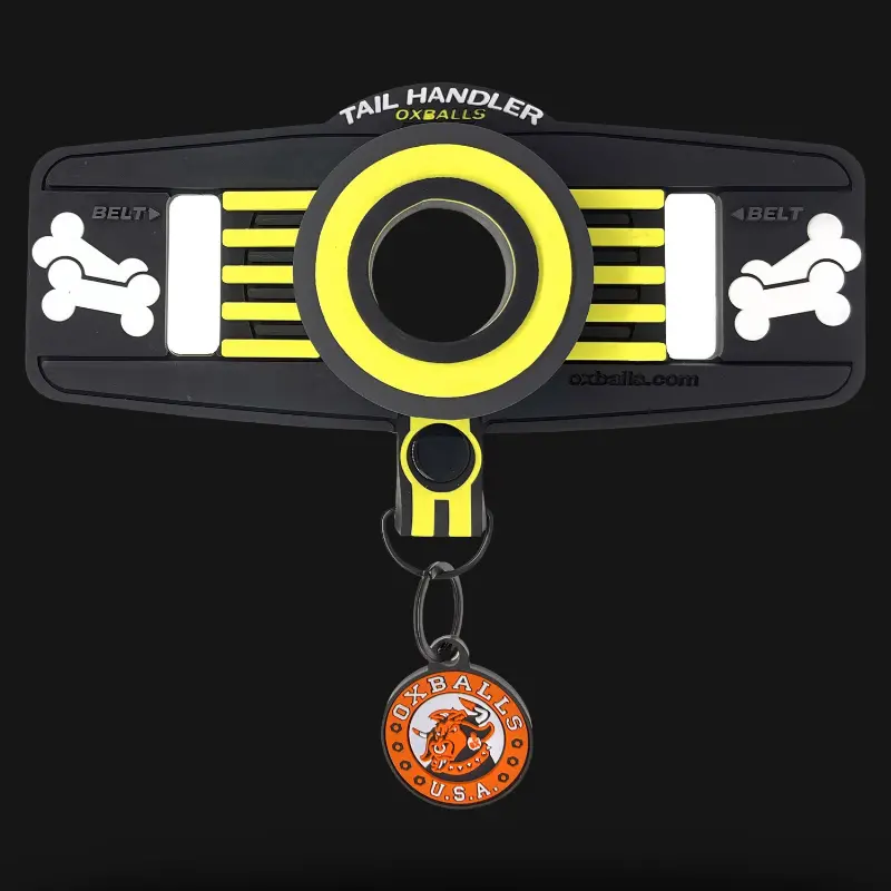 Oxballs Tail Handler Puppy Show Tail, belt-strap, silicone | Dark-Ink