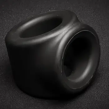 Boneyard Brawn Cage Cock Ring: medical silicone, 3X stretch | Dark-Ink