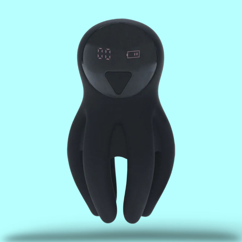 Digital Vibrating Silicone Penis Head Stimulator with Tentacles