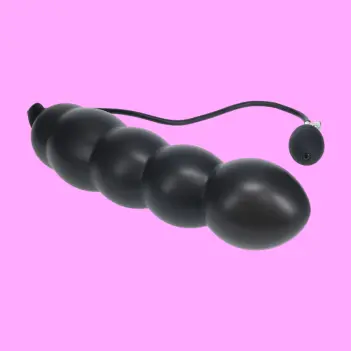 LEVELZ Beaded Inflatable Anal Plug Body-Safe Silicone | Dark-Ink