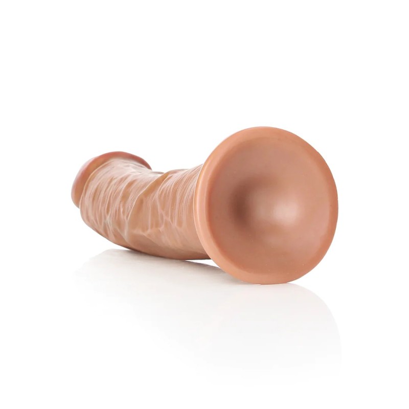 Curved Realistic Dildo with Suction Cup Tan