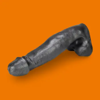Oxballs Banker Dildo, ausgestellter Kopf, Platinum-Silikon | Dark-Ink