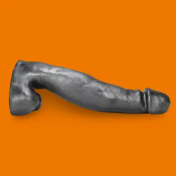 Oxballs Banker Dildo, ausgestellter Kopf, Platinum-Silikon | Dark-Ink