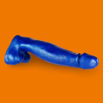 Oxballs Banker Dildo, ausgestellter Kopf, Platinum-Silikon | Dark-Ink