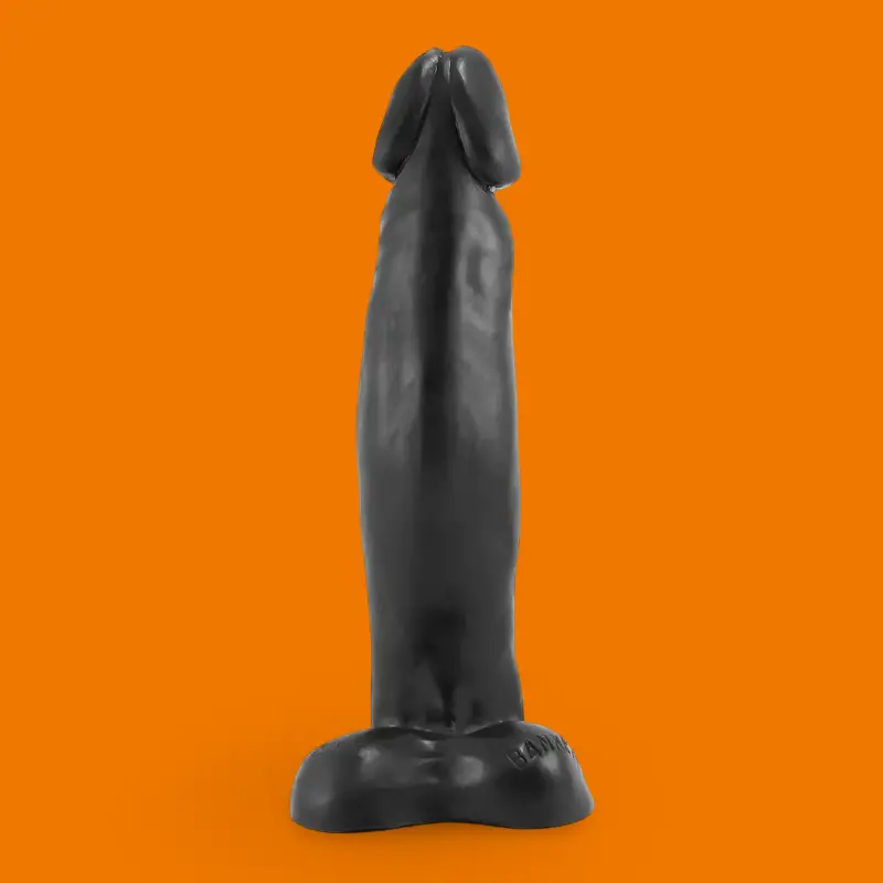 Oxballs Banker Dildo, ausgestellter Kopf, Platinum-Silikon | Dark-Ink