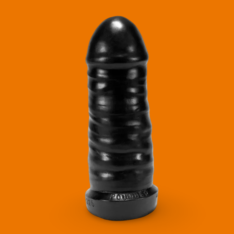 Pounder rippled wide gaper dildo