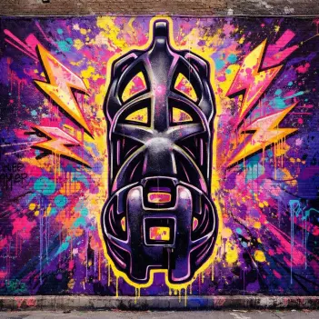KINK3D Cobra BFG Chastity Cage, largest Cobra made | Dark-Ink