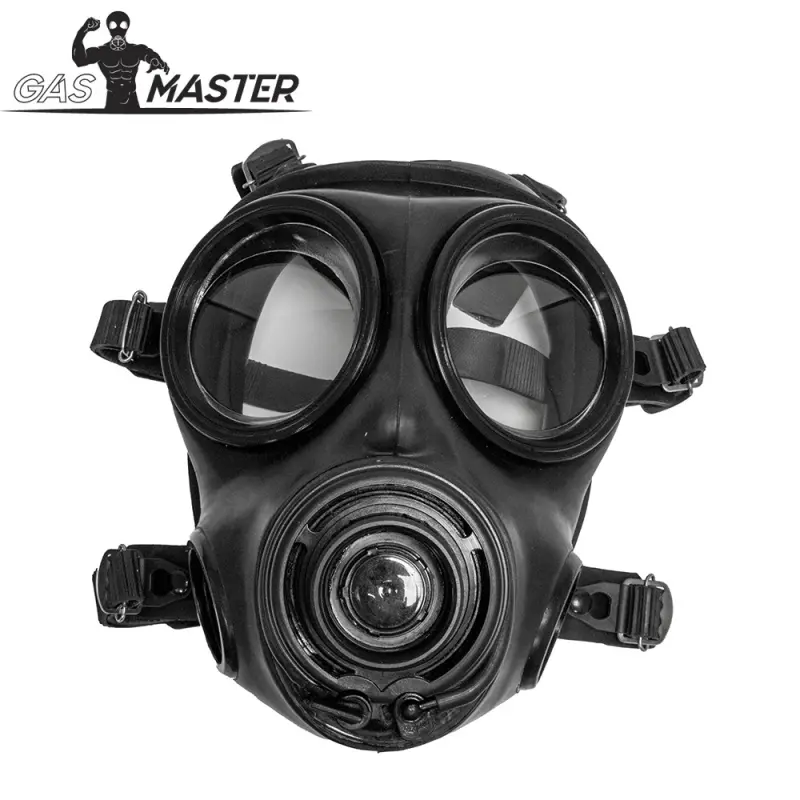 Masque à gaz fetish S10.4 GASMASTER | Double entrée | Dark-Ink