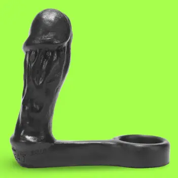 Oxballs Meathead Asslock, veiny shroomhead plug + cockring | Dark-Ink