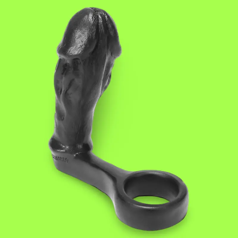 Asslock Oxballs Meathead, plug veiné + cockring intégré | Dark-Ink