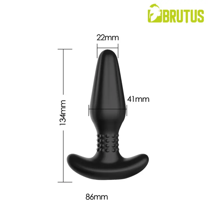 BRUTUS Rimmer Analplug, rotierende Perlen, App-Steuerung | Dark-Ink