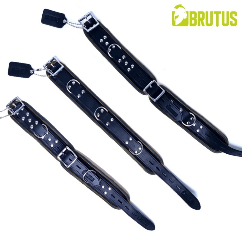 Brutus leather collar black/black