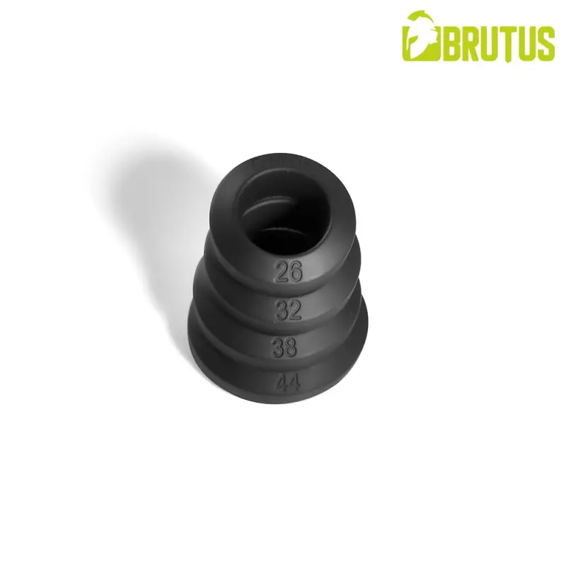 Cockring set BRUTUS Big Bulge silicona HyperSoft, 4 tallas | Dark-Ink