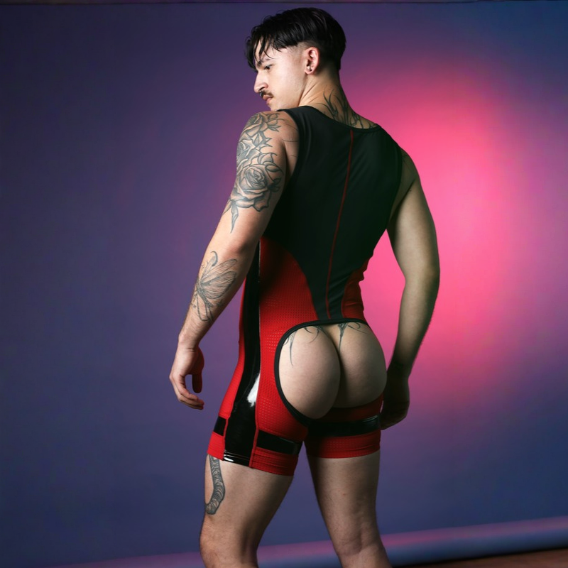 CellBlock13 Dark Pup red Jockstrap | Dark-Ink