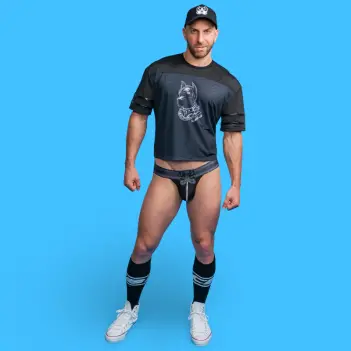 Jockstrap Dark Pup CB13, emblèmes pup relief | Dark-Ink